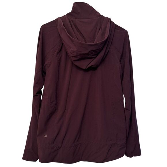 Lululemon Step To It Hooded Jacket in Black Cherry Color Size 4 - Picture 7 of 12